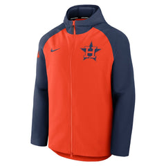 Houston Astros Nike Authentic Collection Raglan Performance Full-Zip Jacket - Orange/Navy - Nike on Sale