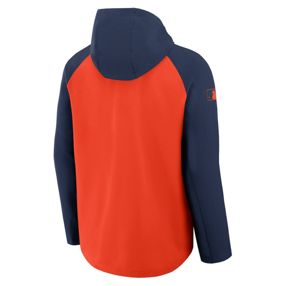 Houston Astros Nike Authentic Collection Raglan Performance Full-Zip Jacket - Orange/Navy - Nike on Sale