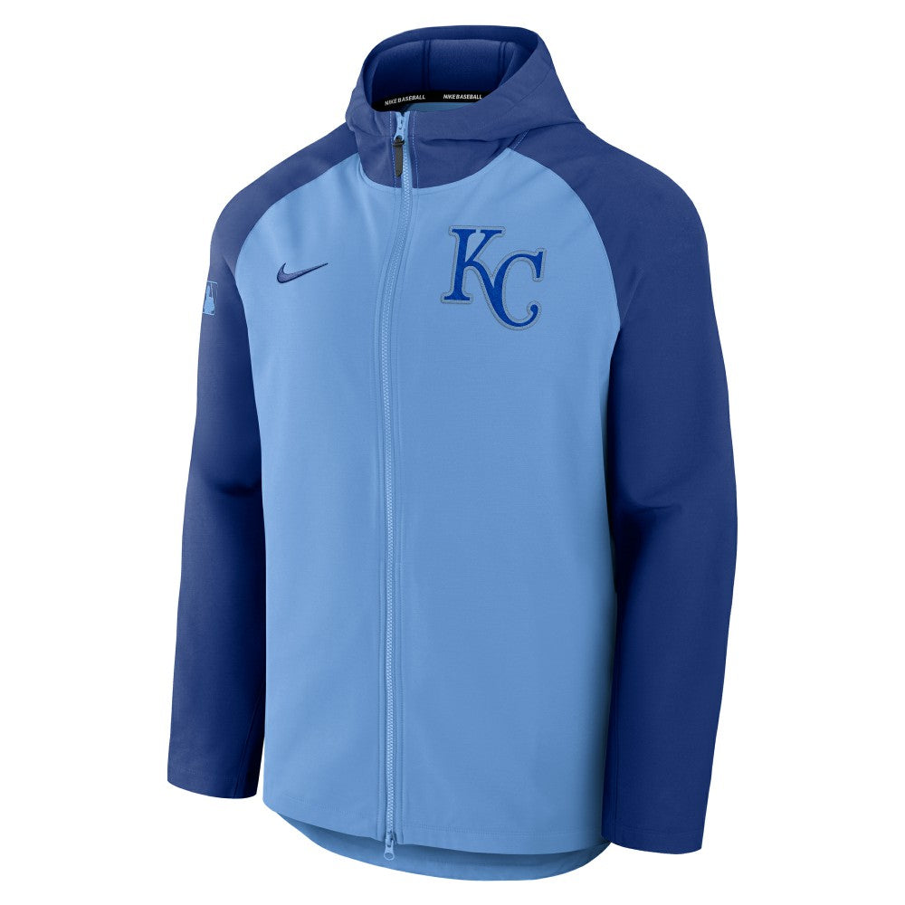Kansas City Royals Nike Authentic Collection Raglan Performance Full-Zip Jacket - Light Blue/Royal - Nike Online