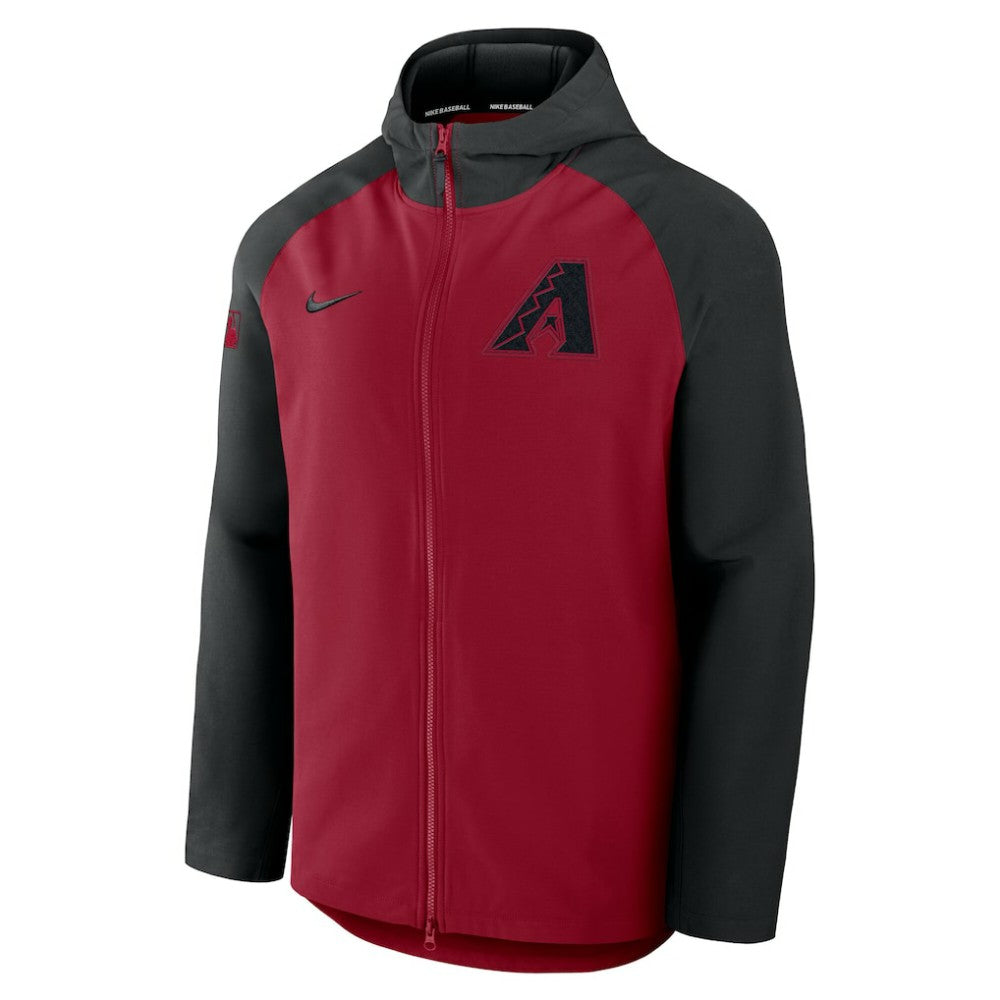 Arizona Diamondbacks Nike Authentic Collection Raglan Performance Full-Zip Jacket - Red/Black - Nike Online