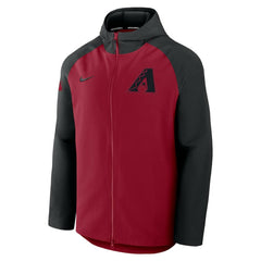 Arizona Diamondbacks Nike Authentic Collection Raglan Performance Full-Zip Jacket - Red/Black - Nike Online
