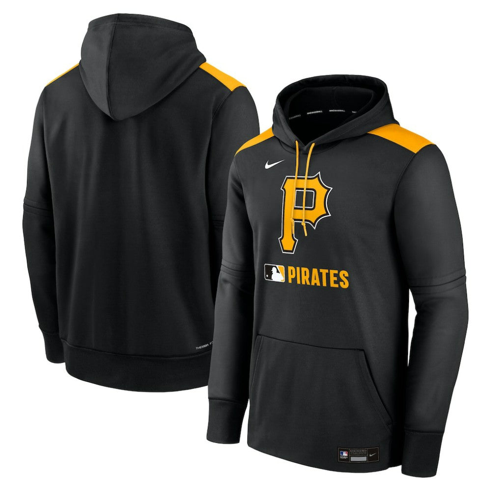 Pittsburgh Pirates Nike Authentic Collection Performance Pullover Hoodie - Black - Nike Discount
