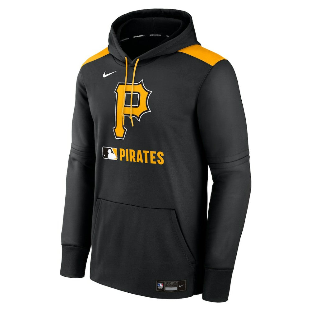 Pittsburgh Pirates Nike Authentic Collection Performance Pullover Hoodie - Black - Nike Discount