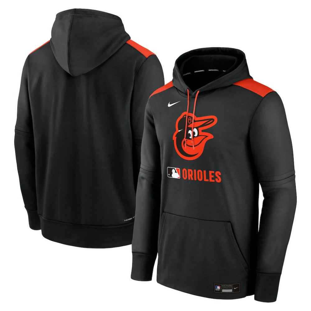 Baltimore Orioles Nike Authentic Collection Performance Pullover Hoodie - Black - Nike Lifestyle