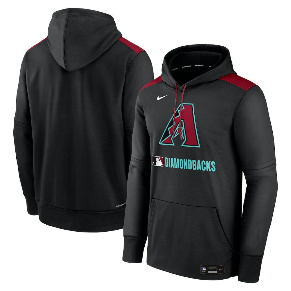 Arizona Diamondbacks Nike Authentic Collection Performance Pullover Hoodie - Black - Nike Discount