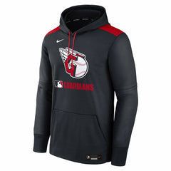 Cleveland Guardians Nike Authentic Collection Performance Pullover Hoodie - Navy - Nike Online