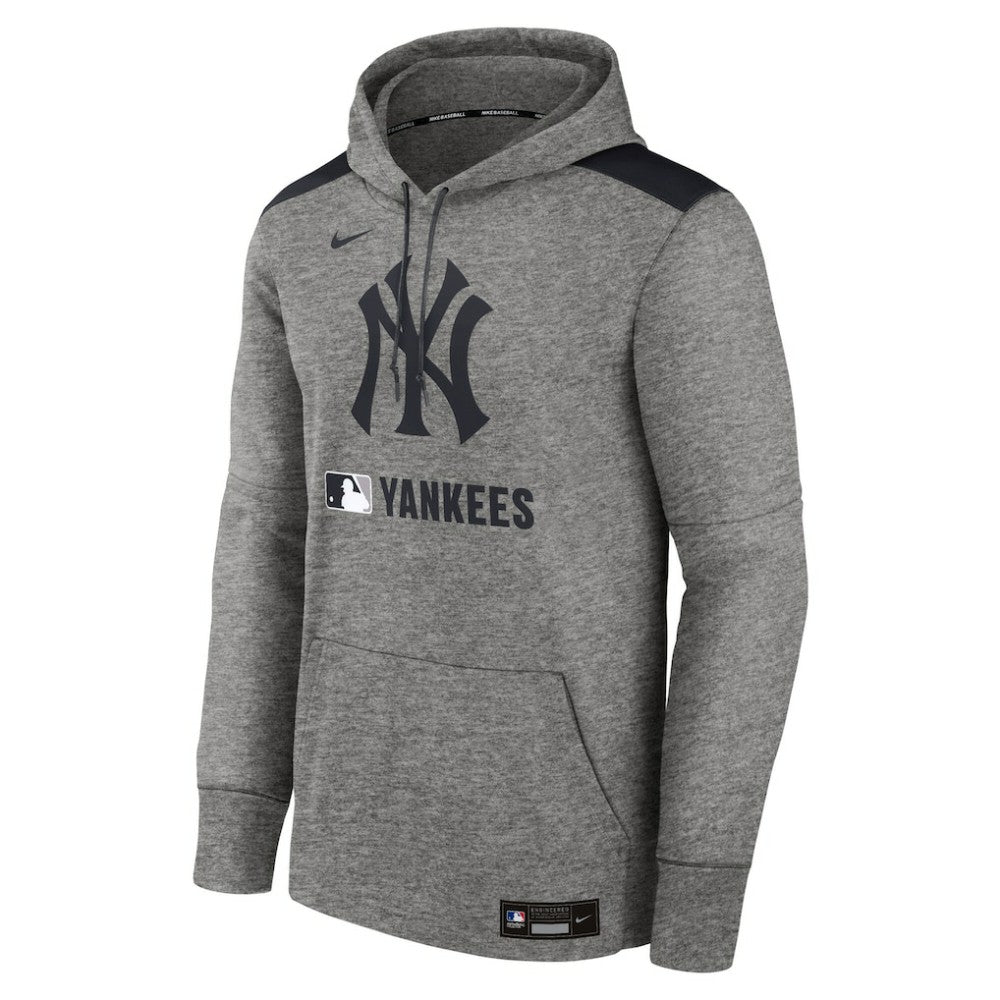 New York Yankees Nike Authentic Collection Performance Pullover Hoodie - Heather Charcoal - Nike Lifestyle