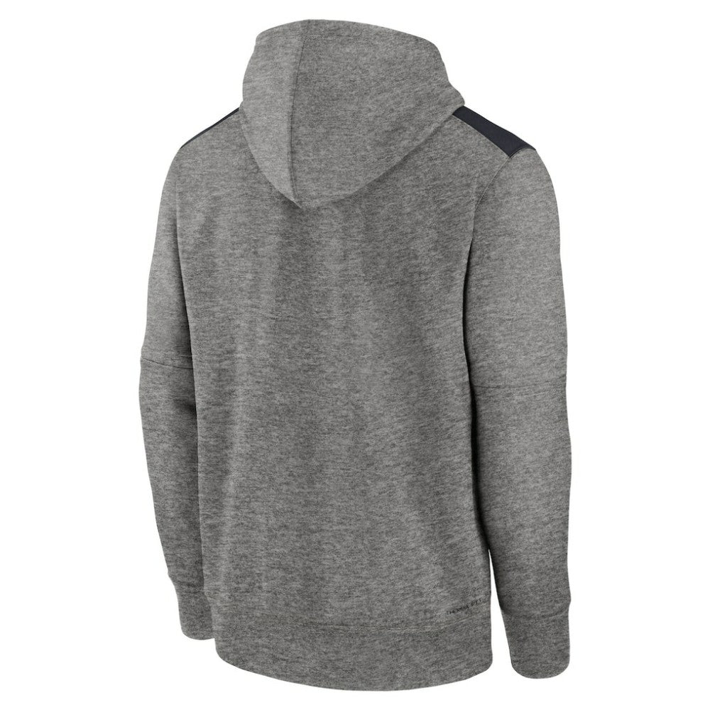 New York Yankees Nike Authentic Collection Performance Pullover Hoodie - Heather Charcoal - Nike Lifestyle