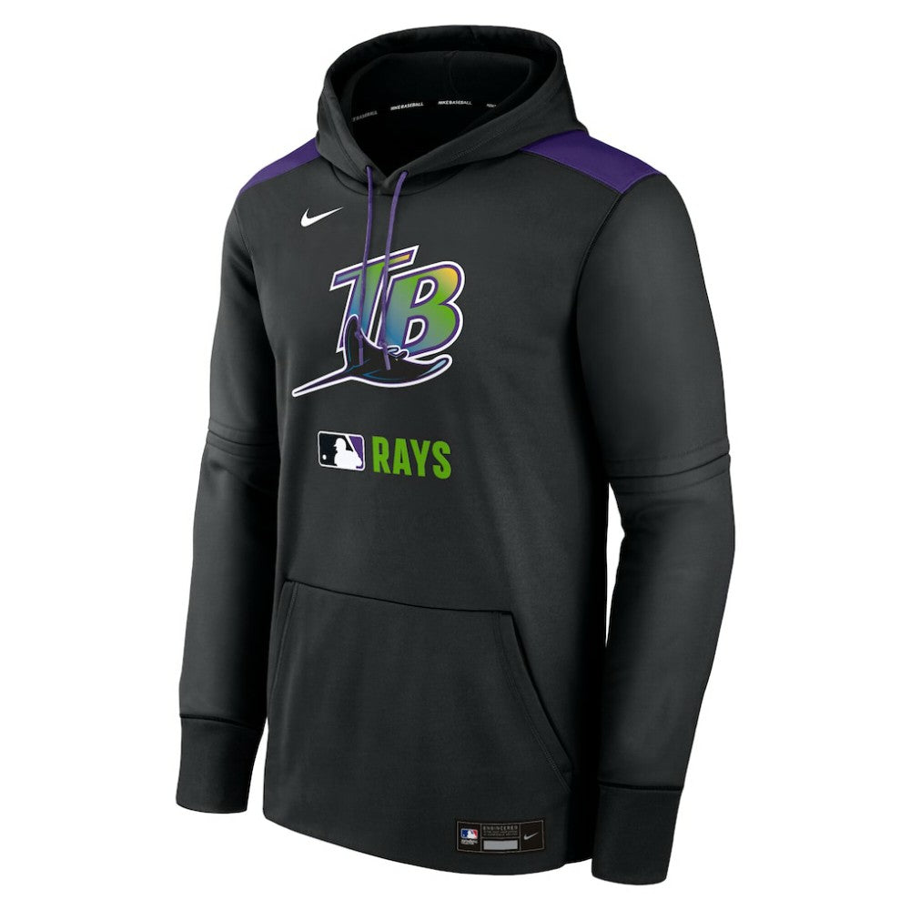 Tampa Bay Rays Nike Authentic Collection Performance Pullover Hoodie - Black - Nike Online