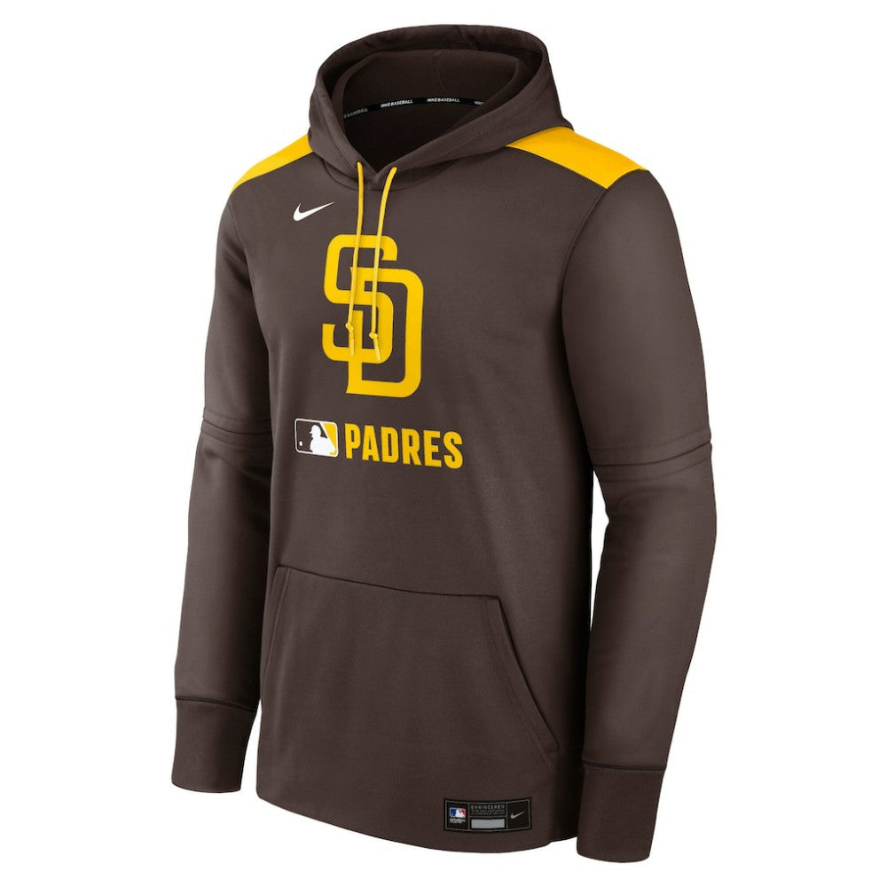 San Diego Padres Nike Authentic Collection Performance Pullover Hoodie - Brown - Nike Online