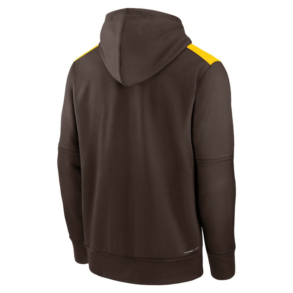 San Diego Padres Nike Authentic Collection Performance Pullover Hoodie - Brown - Nike Online