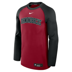 Arizona Diamondbacks Nike Authentic Collection Game Time Raglan Dri-FIT Long Sleeve T-Shirt - Red/Black - Nike Lifestyle