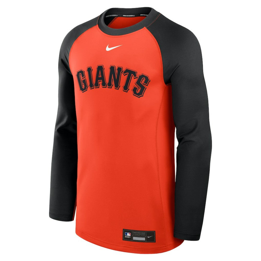 San Francisco Giants Nike Authentic Collection Game Time Raglan Dri-FIT Long Sleeve T-Shirt - Orange/Black - Nike Online