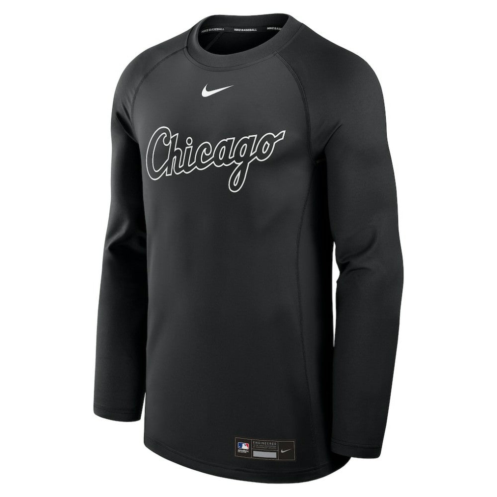 Chicago White Sox Nike Authentic Collection Game Time Raglan Dri-FIT Long Sleeve T-Shirt - Black - Nike Discount