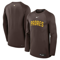 San Diego Padres Nike Authentic Collection Game Time Raglan Dri-FIT Long Sleeve T-Shirt - Brown - Nike on Sale