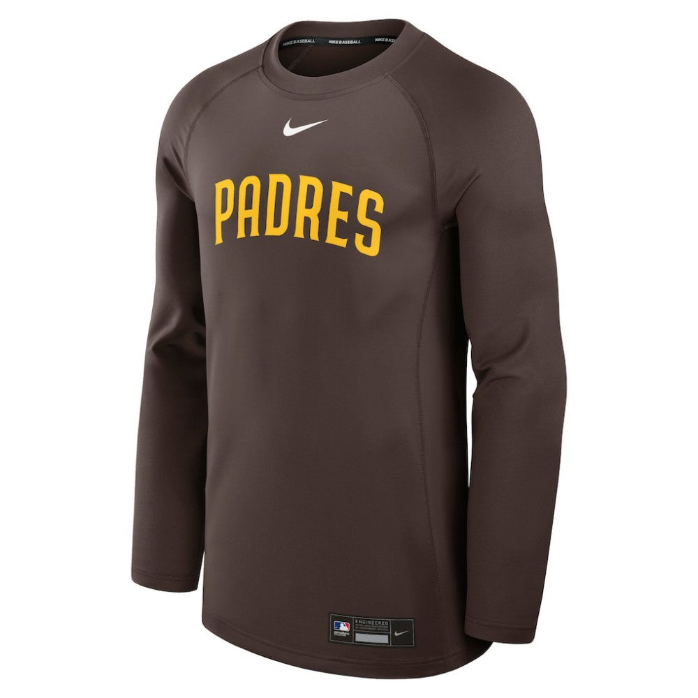San Diego Padres Nike Authentic Collection Game Time Raglan Dri-FIT Long Sleeve T-Shirt - Brown - Nike on Sale