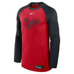 Minnesota Twins Nike Authentic Collection Game Time Raglan Dri-FIT Long Sleeve T-Shirt - Red/Navy - Nike Online