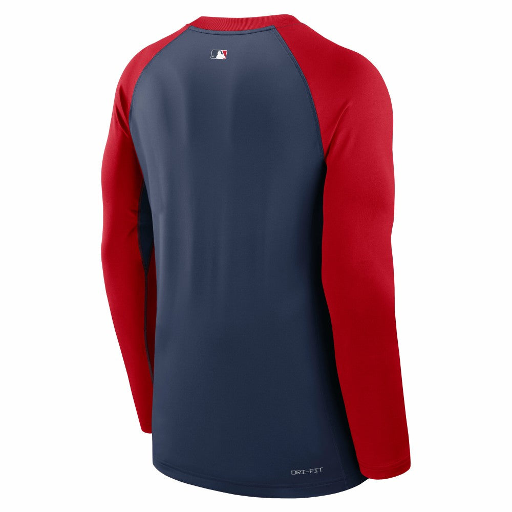 St. Louis Cardinals Nike Authentic Collection Game Time Raglan Dri-FIT Long Sleeve T-Shirt - Navy/Red - Nike Lifestyle