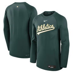 Athletics Nike Authentic Collection Game Time Raglan Dri-FIT Long Sleeve T-Shirt - Green - Nike Lifestyle