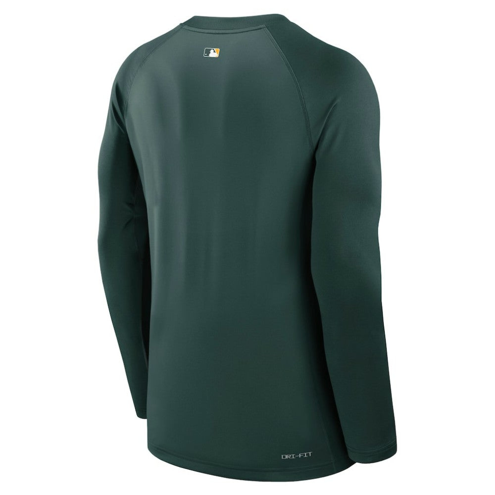 Athletics Nike Authentic Collection Game Time Raglan Dri-FIT Long Sleeve T-Shirt - Green - Nike Lifestyle
