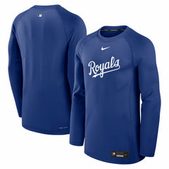 Kansas City Royals Nike Authentic Collection Game Time Raglan Dri-FIT Long Sleeve T-Shirt - Royal - Nike Discount