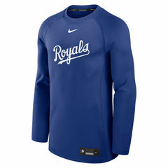 Kansas City Royals Nike Authentic Collection Game Time Raglan Dri-FIT Long Sleeve T-Shirt - Royal - Nike Discount