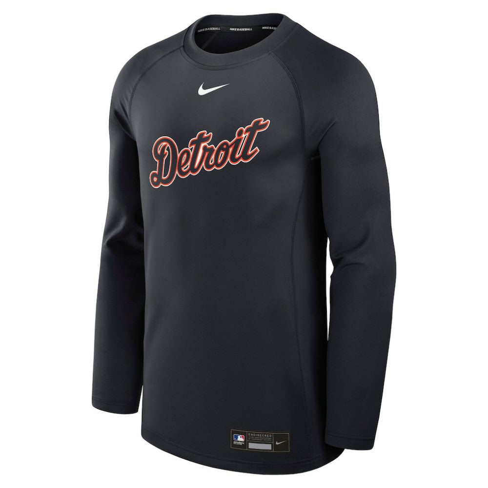 Detroit Tigers Nike Authentic Collection Game Time Raglan Dri-FIT Long Sleeve T-Shirt - Navy - Nike Online