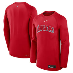 Los Angeles Angels Nike Authentic Collection Game Time Raglan Dri-FIT Long Sleeve T-Shirt - Red - Nike Discount