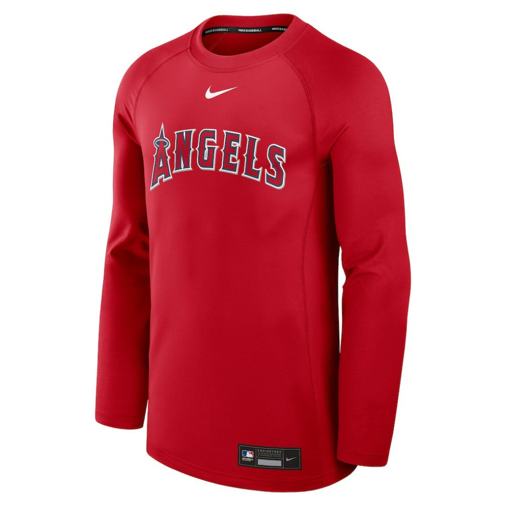 Los Angeles Angels Nike Authentic Collection Game Time Raglan Dri-FIT Long Sleeve T-Shirt - Red - Nike Discount