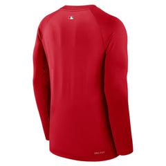Los Angeles Angels Nike Authentic Collection Game Time Raglan Dri-FIT Long Sleeve T-Shirt - Red - Nike Discount