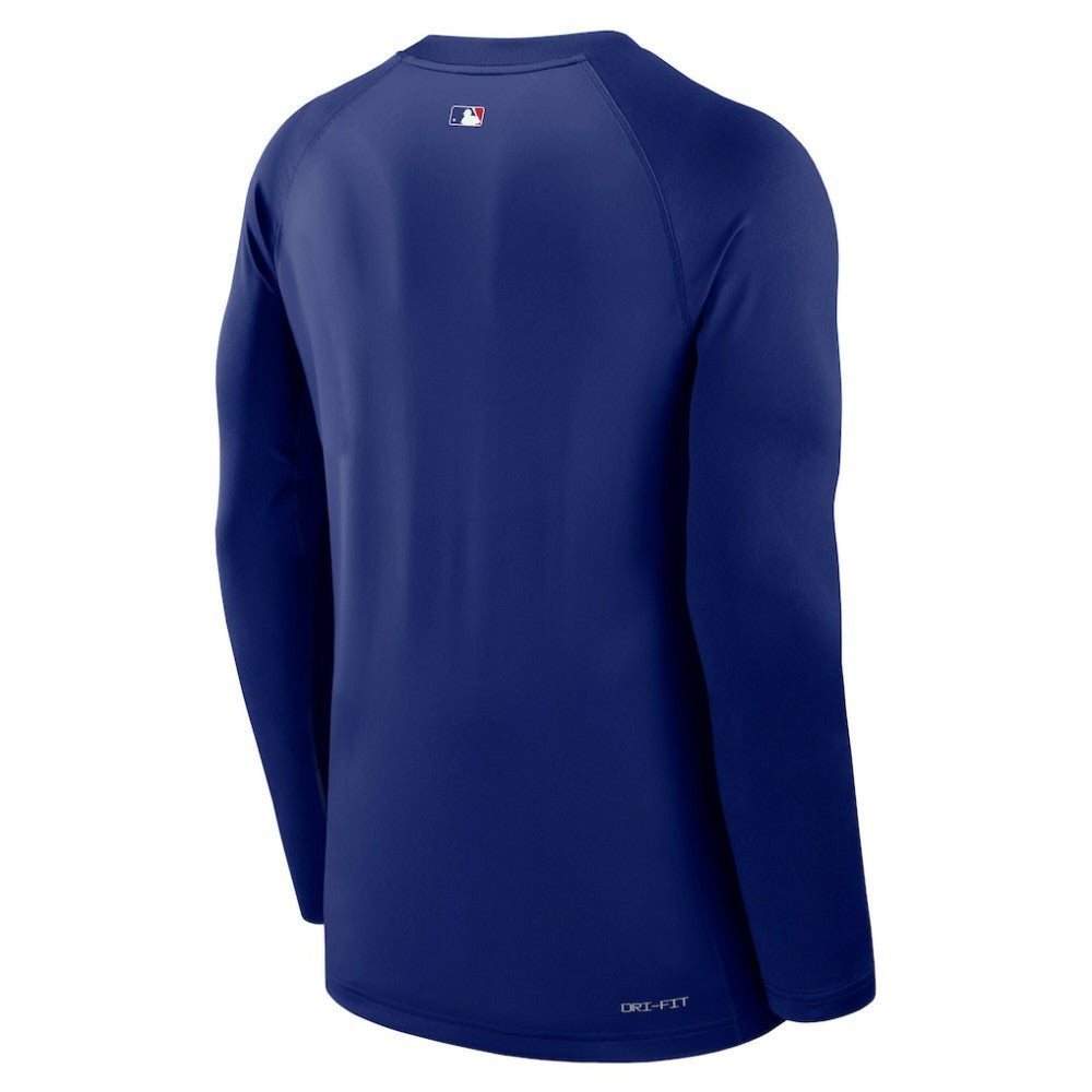 Los Angeles Dodgers Nike Authentic Collection Game Time Raglan Dri-FIT Long Sleeve T-Shirt - Royal - Nike Online