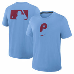 Philadelphia Phillies Nike Authentic Collection Early Work Tri-Blend Dri-FIT T-Shirt - Light Blue - Nike Discount