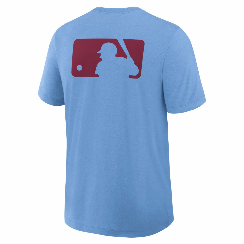 Philadelphia Phillies Nike Authentic Collection Early Work Tri-Blend Dri-FIT T-Shirt - Light Blue - Nike Discount