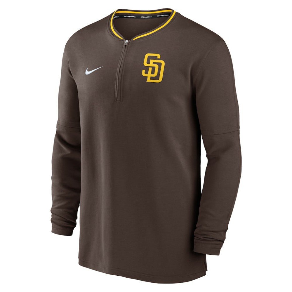 San Diego Padres Nike Authentic Collection Performance Half-Zip Top - Brown - Nike Online