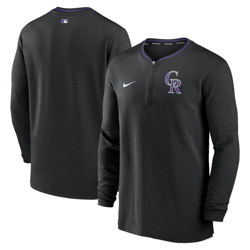 Colorado Rockies Nike Authentic Collection Performance Half-Zip Top - Black - Nike Sale