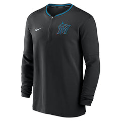 Miami Marlins Nike Authentic Collection Performance Half-Zip Top - Black - Nike Lifestyle