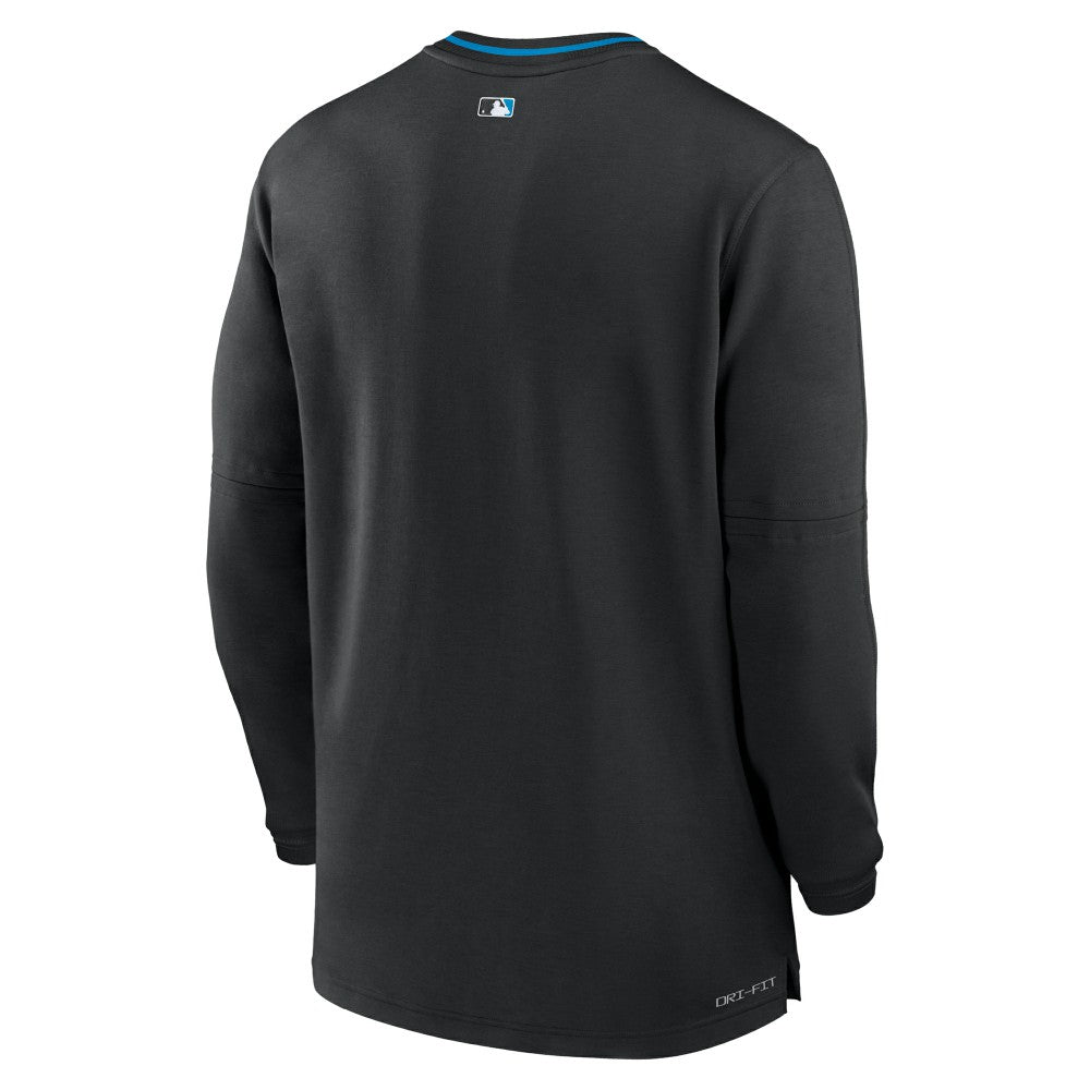 Miami Marlins Nike Authentic Collection Performance Half-Zip Top - Black - Nike Lifestyle