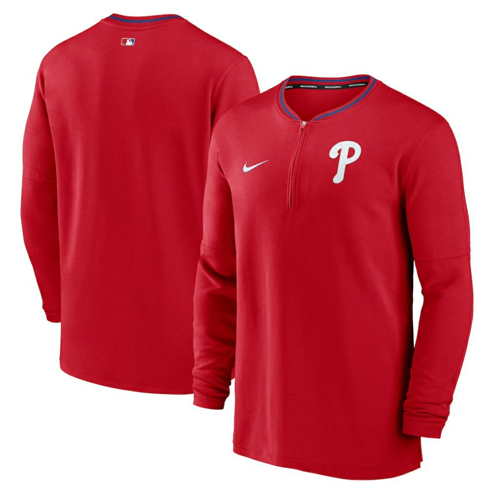 Philadelphia Phillies Nike Authentic Collection Performance Half-Zip Top - Red - Nike on Sale