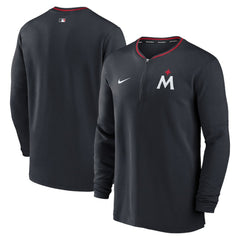 Minnesota Twins Nike Authentic Collection Performance Half-Zip Top - Navy - Nike Lifestyle
