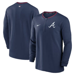 Atlanta Braves Nike Authentic Collection Performance Half-Zip Top - Navy - Nike on Sale