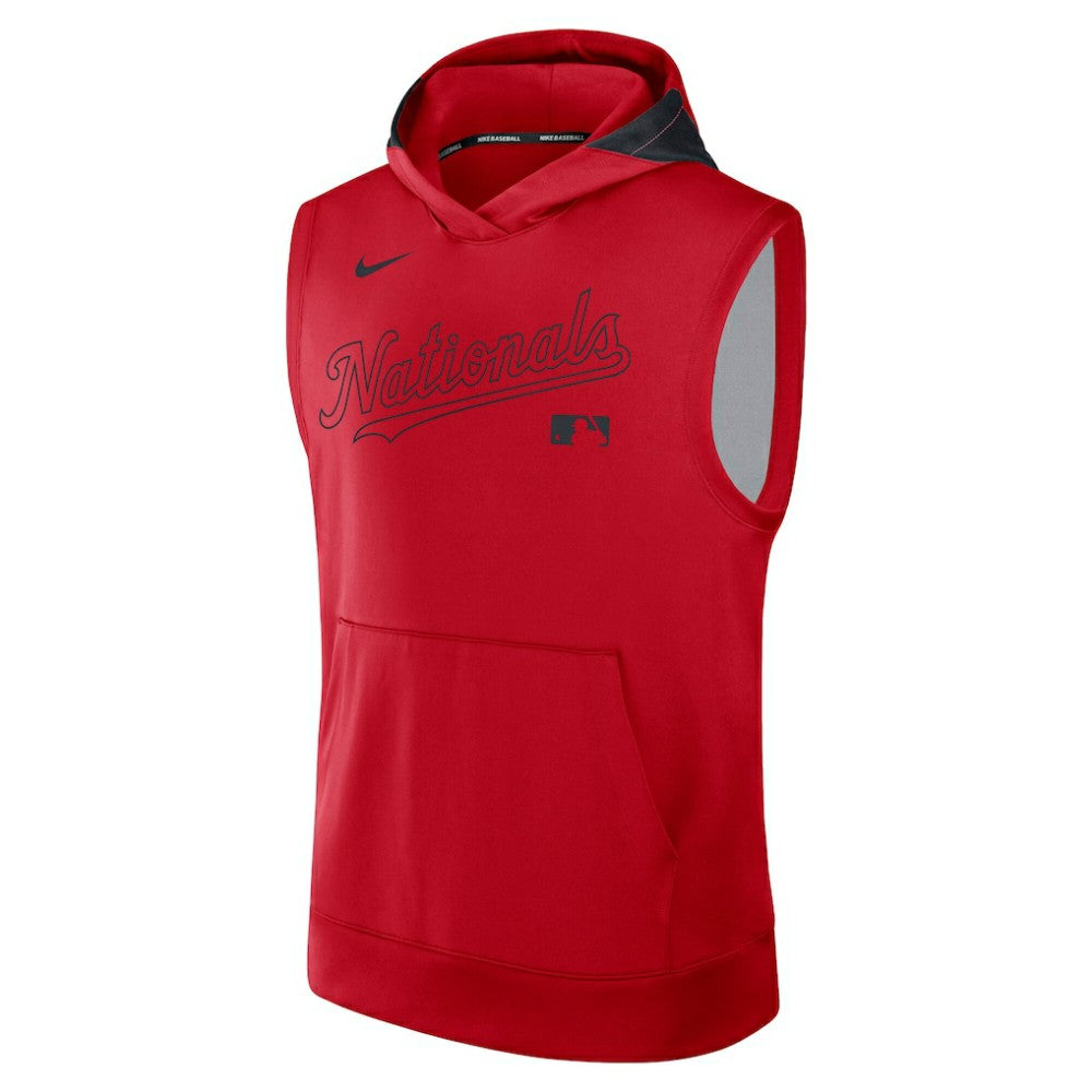 Washington Nationals Nike Authentic Collection Dri-FIT Sleeveless Hoodie - Red - Nike Sale