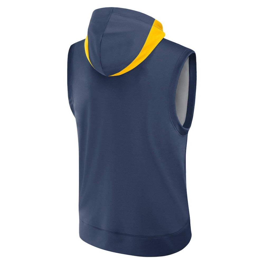 Milwaukee Brewers Nike Authentic Collection Dri-FIT Sleeveless Hoodie - Navy - Nike on Sale