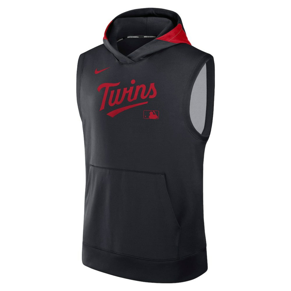 Minnesota Twins Nike Authentic Collection Dri-FIT Sleeveless Hoodie - Navy - Nike on Sale