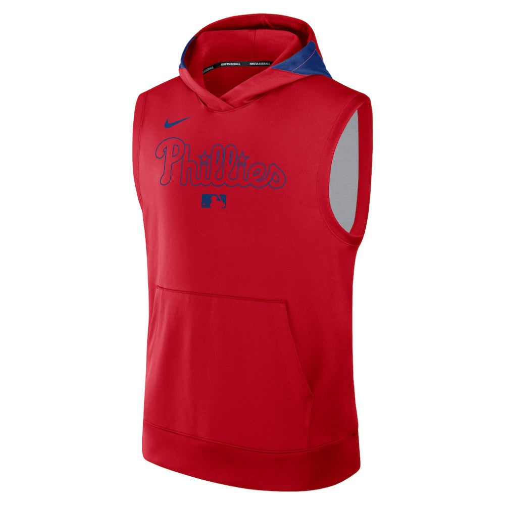 Philadelphia Phillies Nike Authentic Collection Dri-FIT Sleeveless Hoodie - Red - Nike on Sale