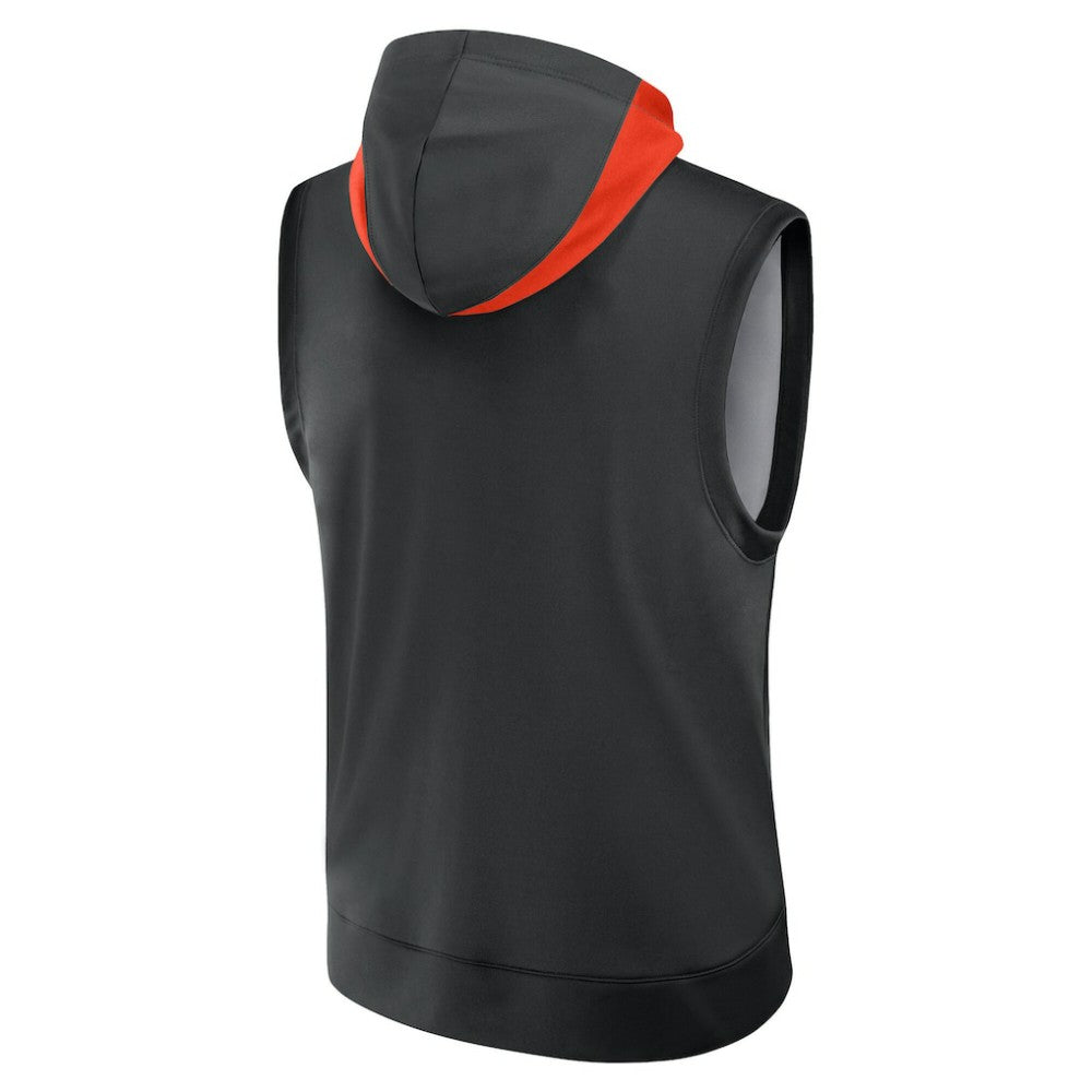 San Francisco Giants Nike Authentic Collection Dri-FIT Sleeveless Hoodie - Black - Nike Lifestyle