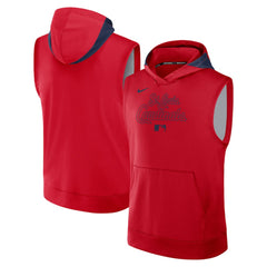 St. Louis Cardinals Nike Authentic Collection Dri-FIT Sleeveless Hoodie - Red - Nike Lifestyle