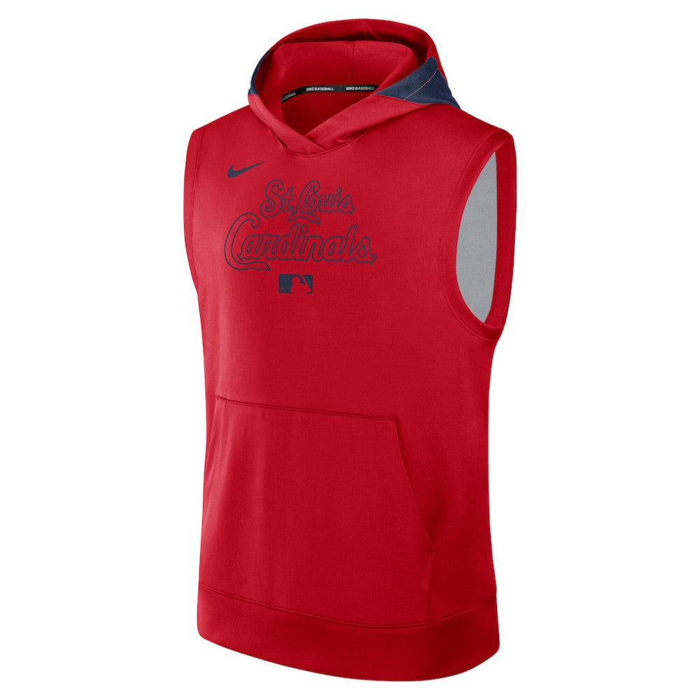 St. Louis Cardinals Nike Authentic Collection Dri-FIT Sleeveless Hoodie - Red - Nike Lifestyle