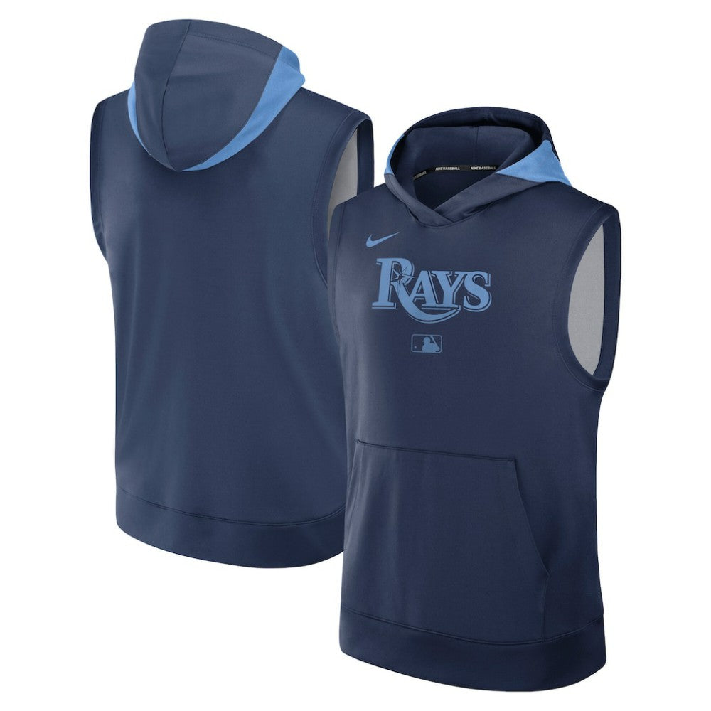 Tampa Bay Rays Nike Authentic Collection Dri-FIT Sleeveless Hoodie - Navy - Nike Online