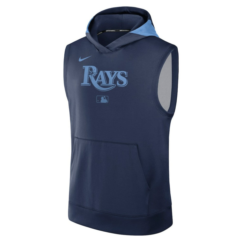 Tampa Bay Rays Nike Authentic Collection Dri-FIT Sleeveless Hoodie - Navy - Nike Online
