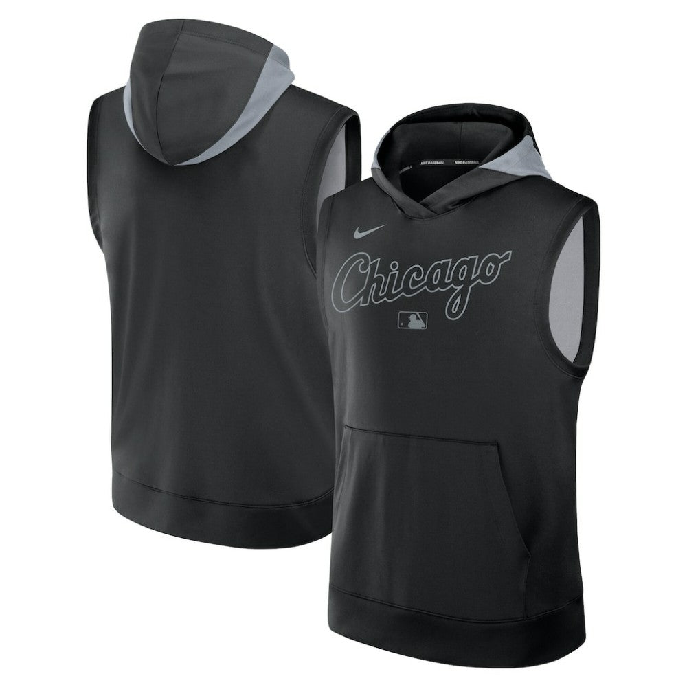 Chicago White Sox Nike Authentic Collection Dri-FIT Sleeveless Hoodie - Black - Nike Online